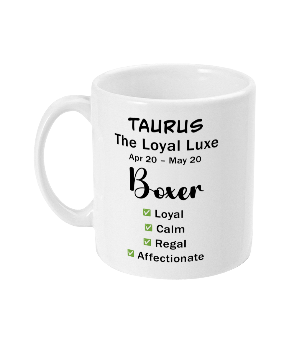 Boxer Dog Water Colour Mug 11 oz - Star Sign Series by Dog Vibe Official